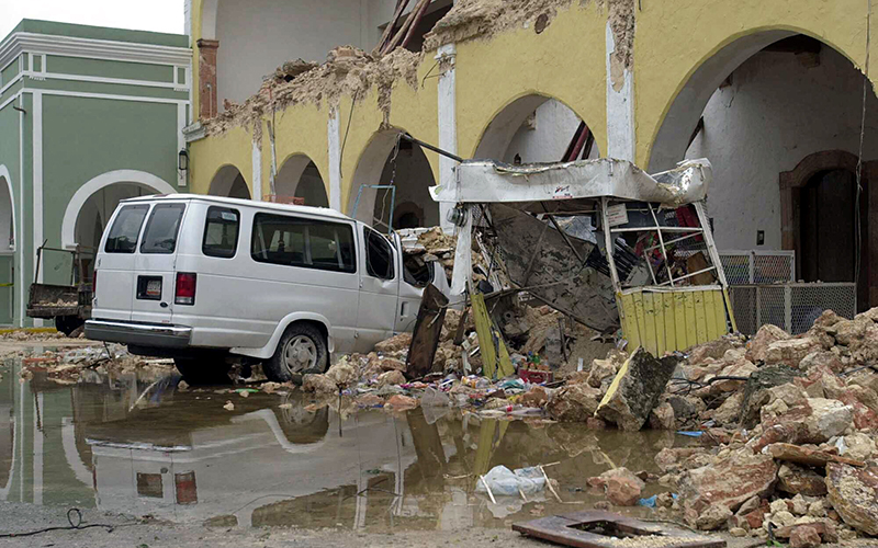 Hurricane Isidore in Yucatán, 2002.